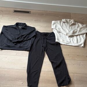 BYLT Black and Cream Pullover Set